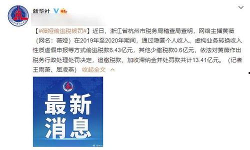 明星网红偷税后果,法律制裁与行业反思